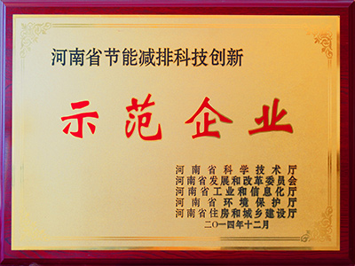 河南省節(jié)能減排科技創(chuàng)新示范企業(yè)