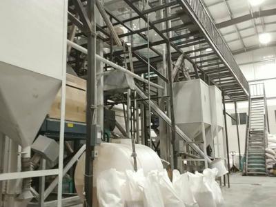 埃塞俄比亞1噸兵豆脫皮破瓣生產(chǎn)線交付客戶使用